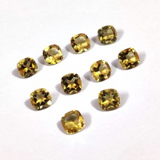 Citrine 5x5mm cushion facet 0.52 cts